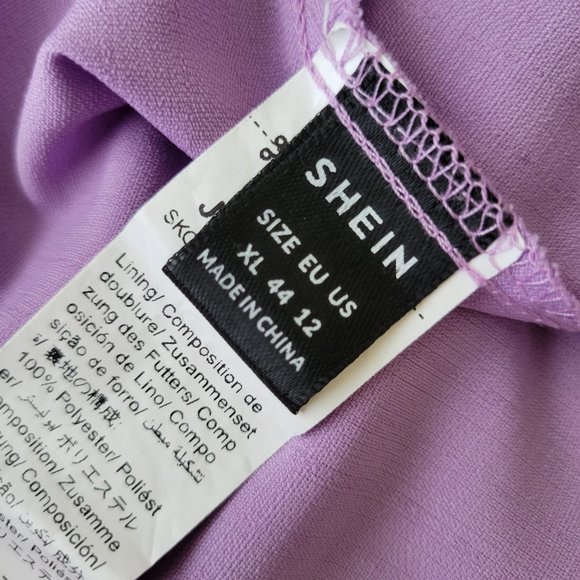 Lavender purple babydoll puff sleeve mini dress - Picture 4 of 4